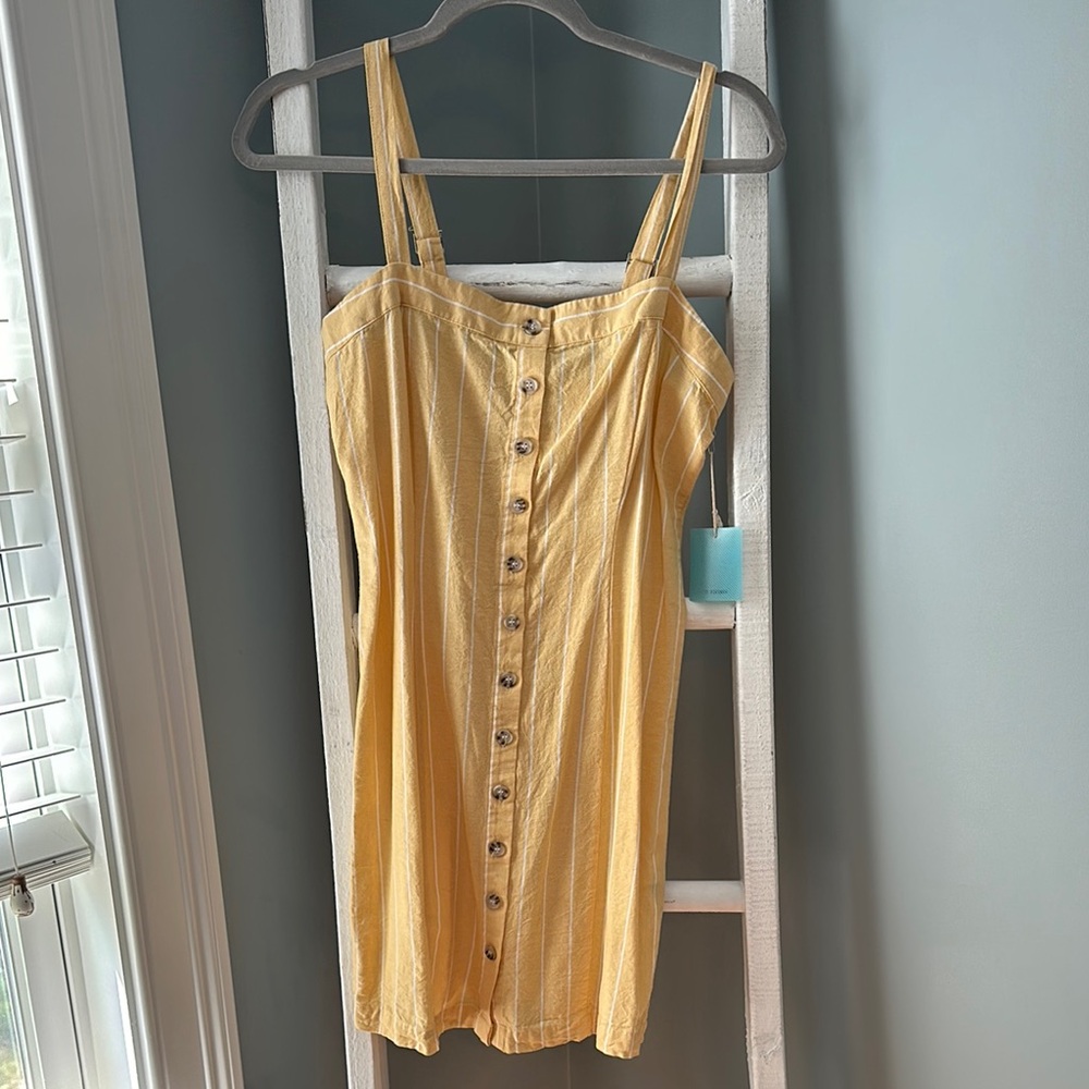 Forever 21 Yellow Button-Down Dress